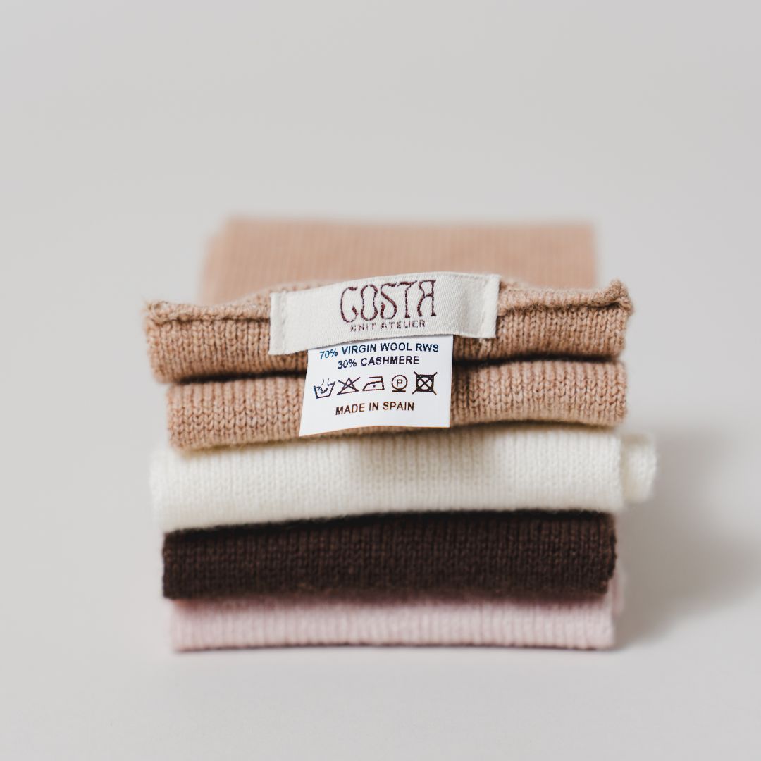 The complete color palette of Costa Knit Atelier's luxury headbands showcasing a premium selection of handcrafted natural fibers.